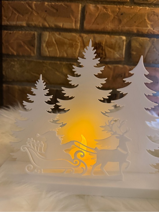 Hand Crafted Other - Hand Crafted 3D Printed White LED Forest Scene Holiday Décor NWOT